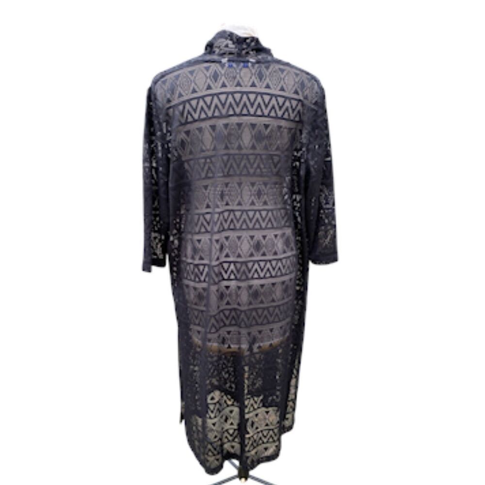 NWT Nygard Swim Coverup Open Front Long Sleeve Sz. 1X Lace Plus - Picture 4 of 8